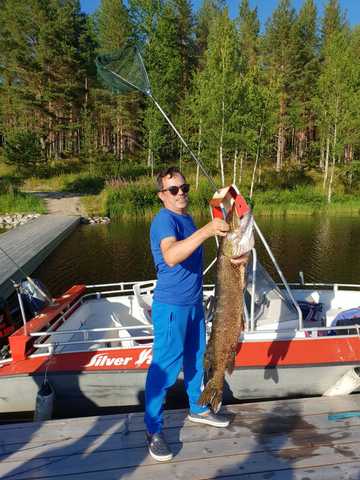 Big mam with a big fish